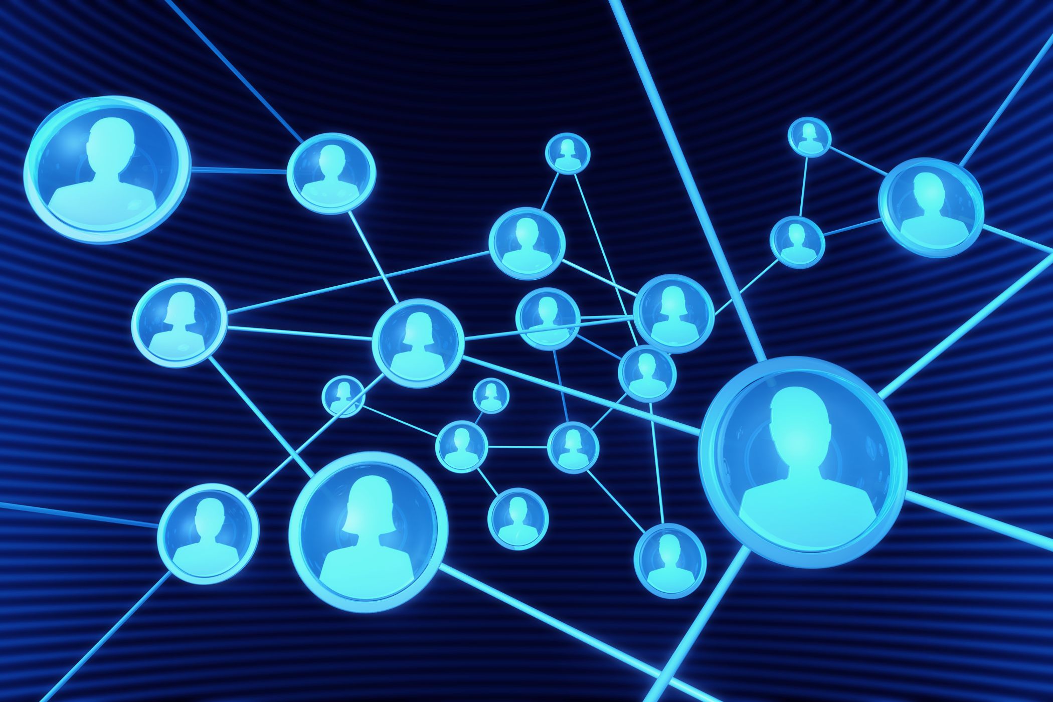 Représentation d’un réseau interconnecté symbolisant la collaboration et le partage d’expertises entre le groupe Novances et les membres du réseau ATH et Nexia.